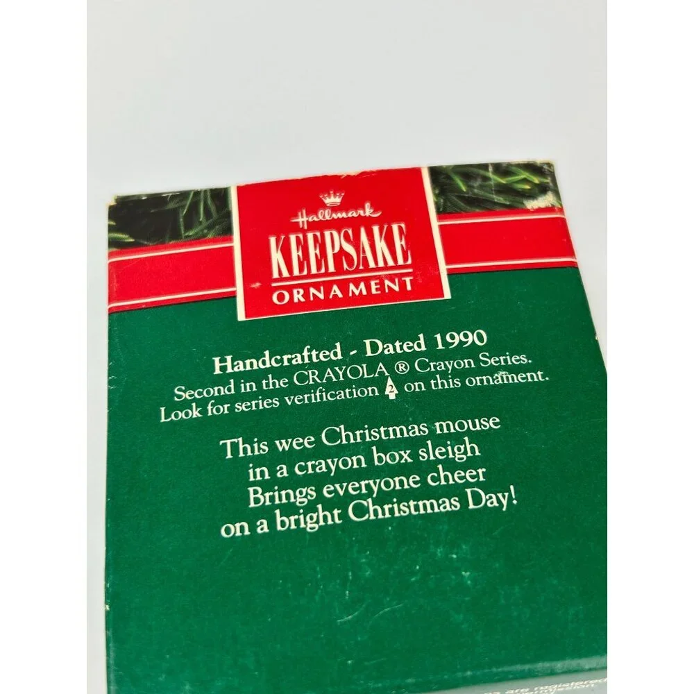 Hallmark Keepsake Ornament Crayola Crayon Bright Moving Colors Christmas Sled